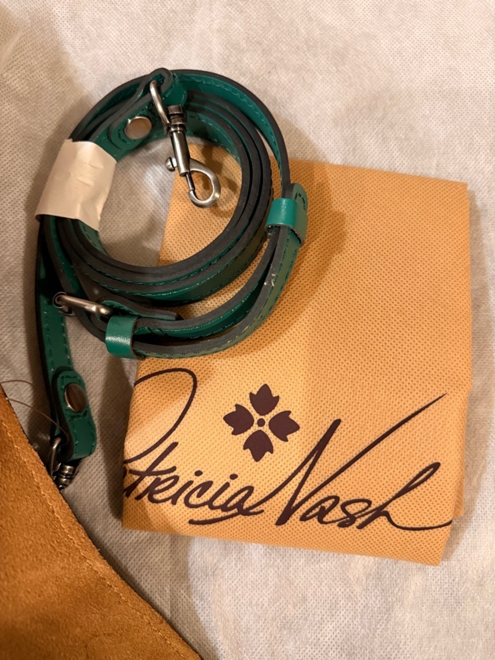 Patricia Nash Top-Handle Bag in Teal & Mustard with Detachable Strap - Picture 6 of 12